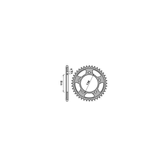 PBR rear sprocket 408 46 C45 HONDA CBR/VTR/CB (JTR302.46) (PBR ONLY) (pitch 530)