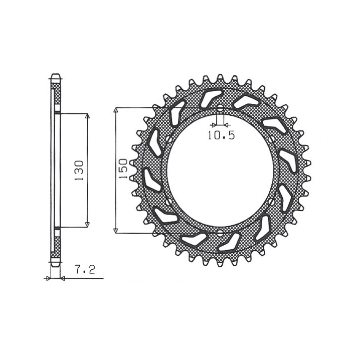 SUNSTAR rear sprocket 300 46 YAMAHA FZ 8 '10-'15 (JTR300.46) (pitch 525) (30046JT)