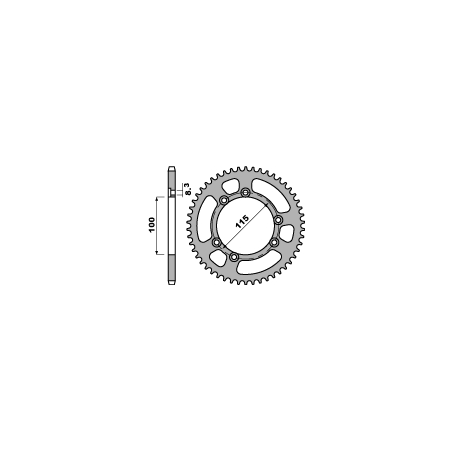 PBR rear sprocket 4423 50 L FANTIC CABALLERO 50 (pitch 420)