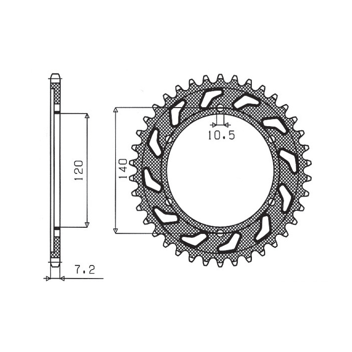 SUNSTAR rear sprocket 5301 46 SUZUKI GSXR 600 (98-00) (JTR498.46) (pitch 525) (530146JT)
