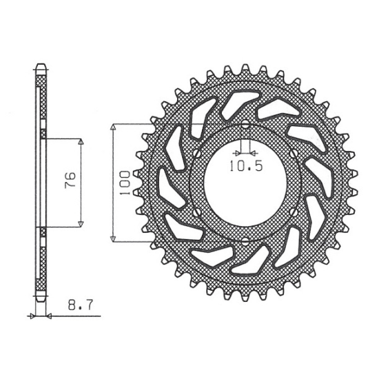 SUNSTAR galinė žvaigždė 825...