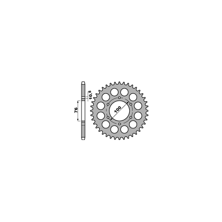 PBR rear sprocket 818 42 C45 SUZUKI GS 1000/1100, GSX 1100E (chain 630)