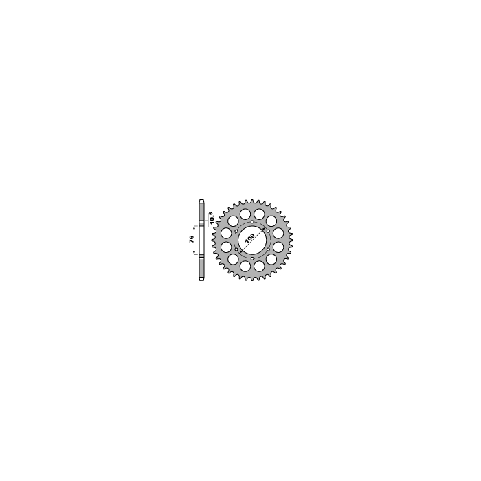PBR rear sprocket 816 50 C45 (pitch 530)