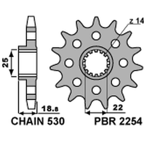 PBR priekinė žvaigždė 2254...