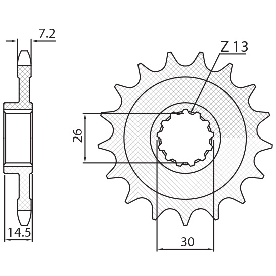 SUNSTAR front sprocket 2198 16 BMW S1000RR '09-'15 (JTF404.16) (pitch 525) (219816JT)