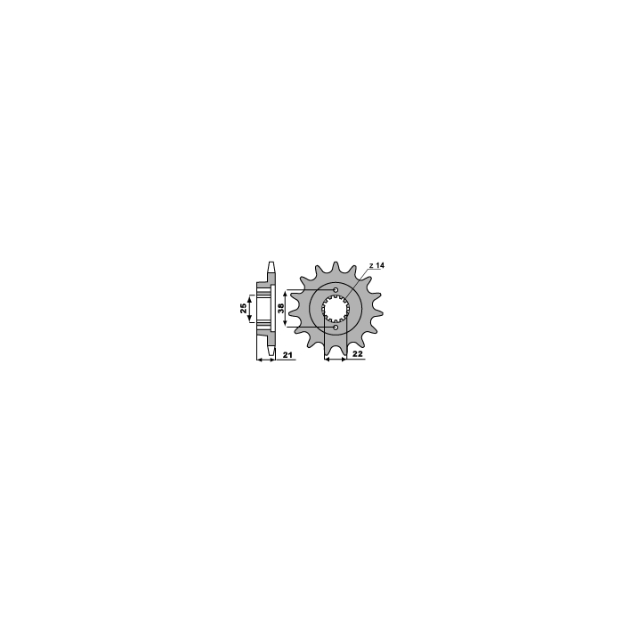 PBR front sprocket 2079.15.18NC (pitch 530)
