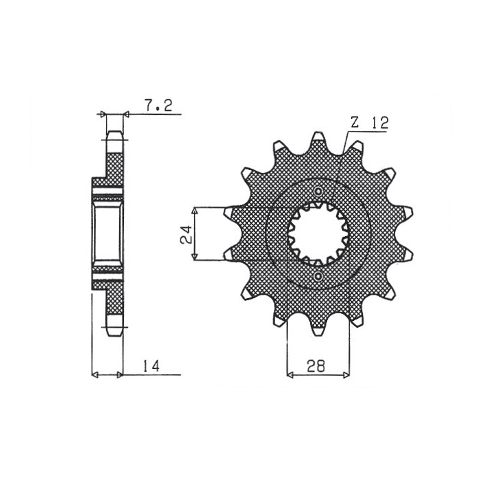 SUNSTAR front sprocket 348 15 HONDA XRV 750 AFRICA TWIN '90-'03 (JTF314.15) (pitch 525) (34815JT)