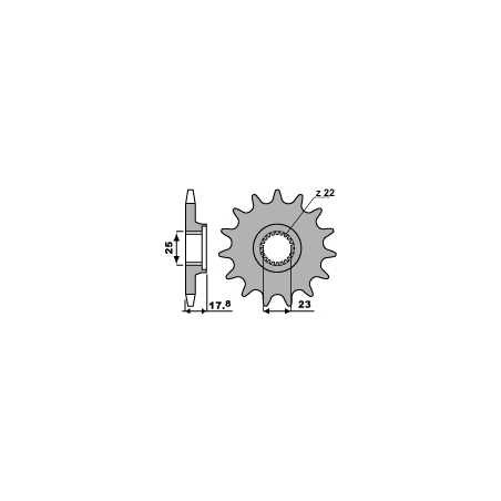 PBR front sprocket 2096 15 18NC LAVERDA 750 96-00