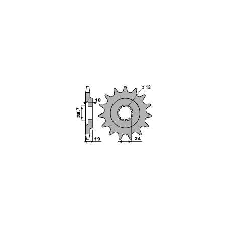 PBR front sprocket 532 17 18NC ZX 10 (88-90) (pitch 530) (JTF527.17)