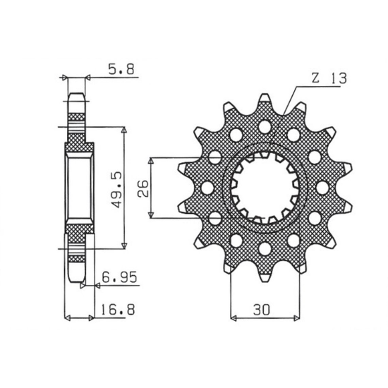 SUNSTAR front sprocket