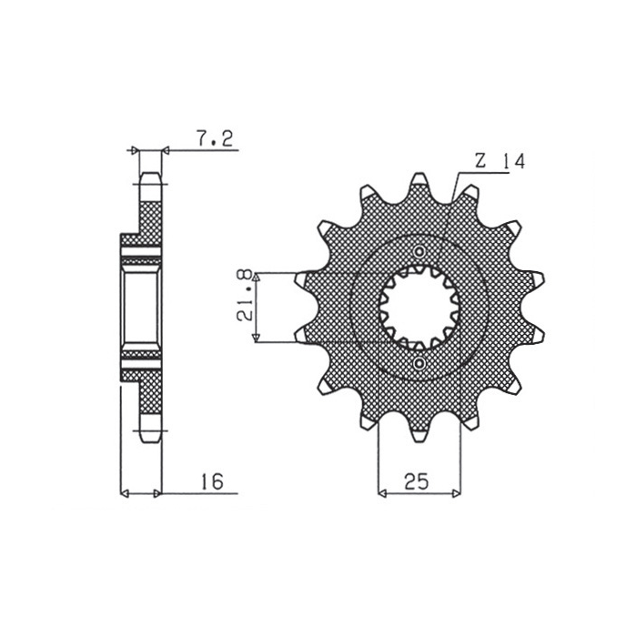 SUNSTAR front sprocket 2050 15 DUCATI 796/916/944/996 (JTF740.15) (pitch 525) (205015JT)