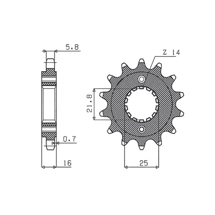 SUNSTAR front sprocket 2075 15 DUCATI MONSTER 797 '17-18, SCRAMBLER 800 '17-18, SUPERSPORT 939 '17-18 (JTF736.15) (step 5