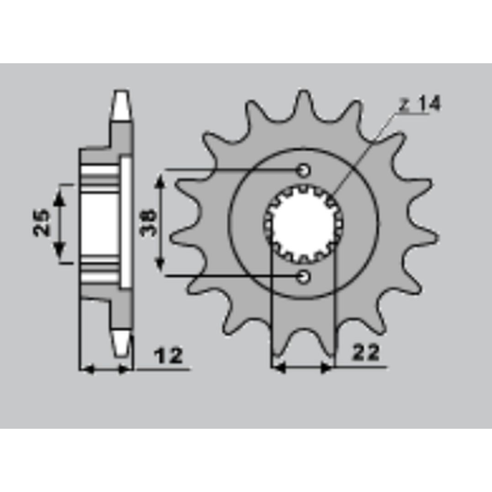 CHT front sprocket 495 15 DUCATI 750 PASO 87-90 (495-15)