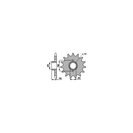 PBR front sprocket 2050 15 18NC DUCATI 748/916/944/996/1000 (pitch 525)