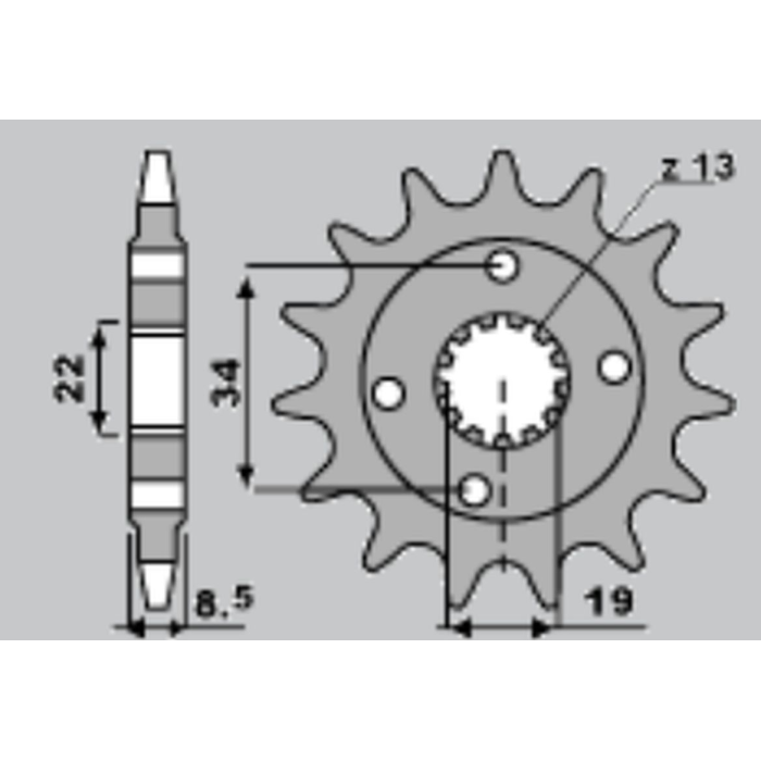 SUNSTAR front sprocket 2276 15 KTM 390 DUKE '13-'18, 390 RC '14-'18 (JTF1908.15) (pitch 520) (227615)