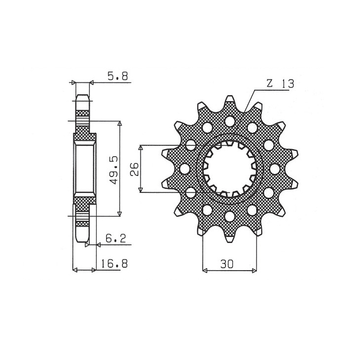 SUNSTAR front sprocket 347M 16 HONDA CBR 600/900/929/954/1000, VTR 1000 SP1/2 (JTF1269.16) (pitch 520) (347M16JT)