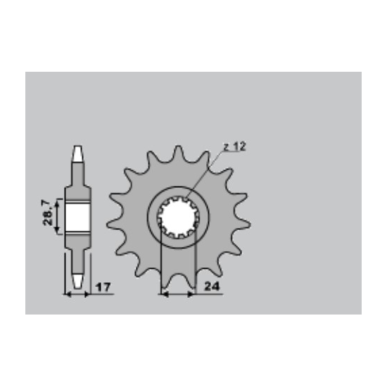 PBR front sprocket 295 13 18NC HONDA CBR 600 F 87-96 (-2) (pitch 530)