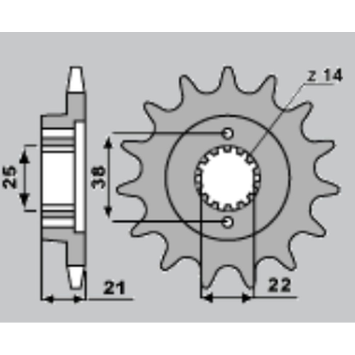 CHT front sprocket 2079 15 CAGIVA ELEFANT 90 IE 93-97 (4013-15)