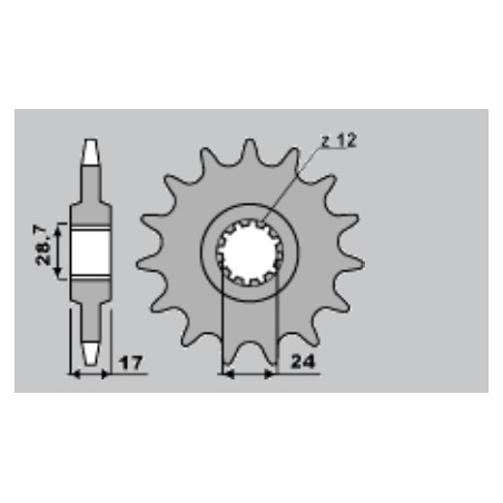 PBR front sprocket 295 14 18NC (pitch 530)