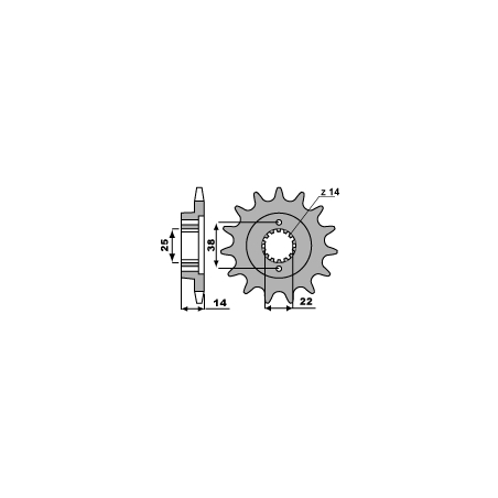 PBR front sprocket 497 15 18NC CAGIVA ELEPHANT 750/900 (pitch 530)