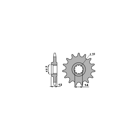 PBR front sprocket 553 14 18NC GILERA 50 90-96 (chain 415)