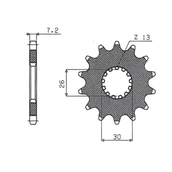 SUNSTAR front sprocket 2130 17 TRIUMPH 800/865 BONEVILLE '03-'12 (JTF1183.17) (pitch 525) (213017JT)