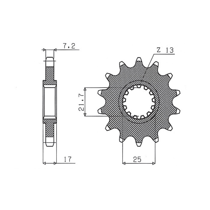 SUNSTAR front sprocket 2041 15 HONDA CB 500 '94-'03, CBF 500 '04-'08 (JTF297.15) (pitch 525) (204115JT)