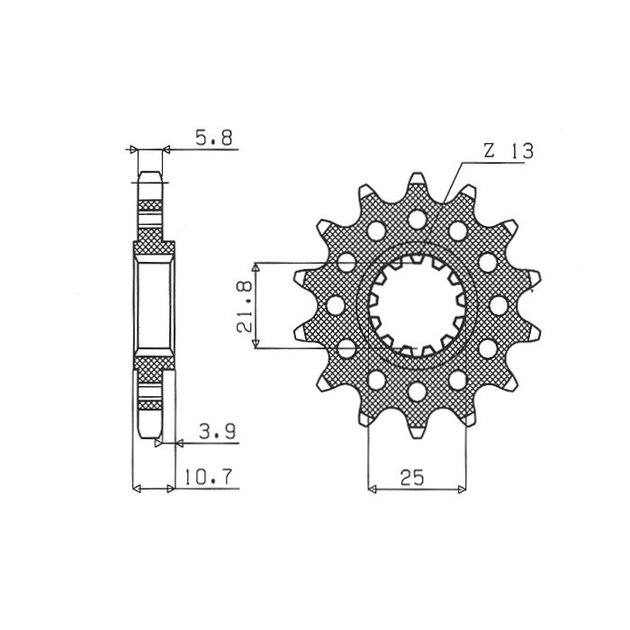SUNSTAR front sprocket 2172 16 YAMAHA FZ6 '09-, XJ6 '09-'15 (JTF1581.16) (model pitch 520) (217216JT)