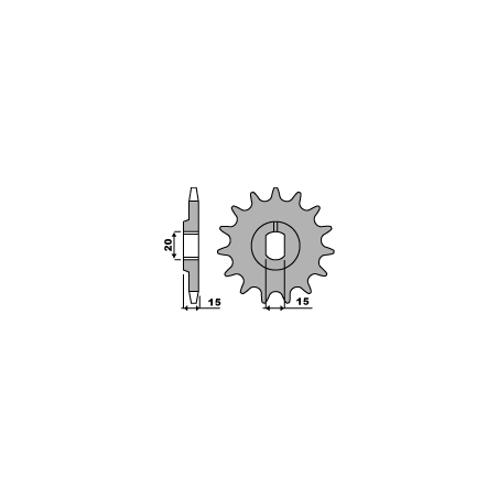 PBR front sprocket 1172 13 18NC MOTO MORINI 350 (88-95) (pitch 520)