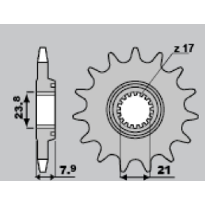 SUNSTAR front sprocket 2320 13 HONDA CRF 250R '18-'23 (JTF1344.13) (pitch 520) (232013)