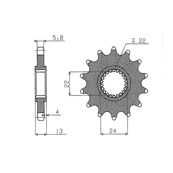 SUNSTAR front sprocket 3800 16 APRILIA PEGASO 650 (98-00) (JTF1126.16) (pitch 520) (380016JT)