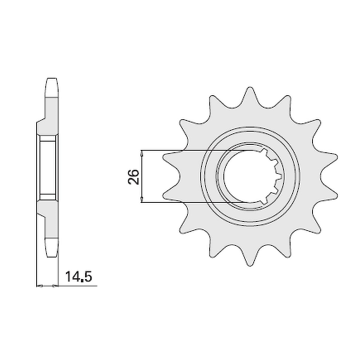 CHT front sprocket 335 15 HONDA CBX 1000 Z (79-80) (SC03) (335-15) (JTF335.15)