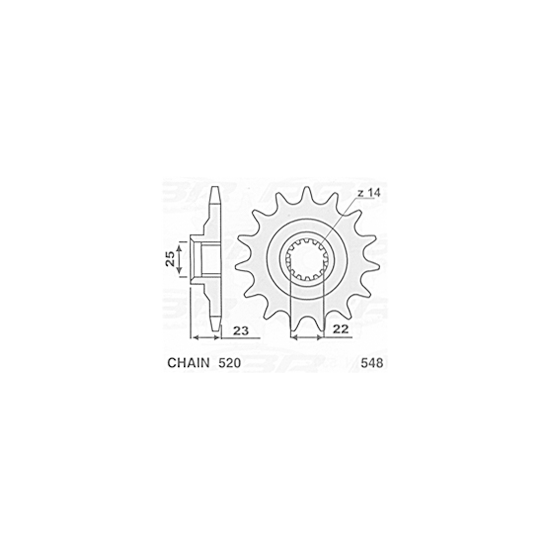 CHT front sprocket 548 14 GILLERA DAKOTA 350 500/600 '85-'95 (609-14)