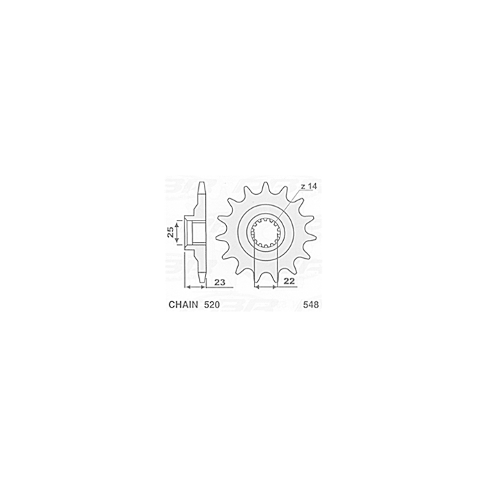 CHT front sprocket 548 14 GILLERA DAKOTA 350 500/600 '85-'95 (609-14)