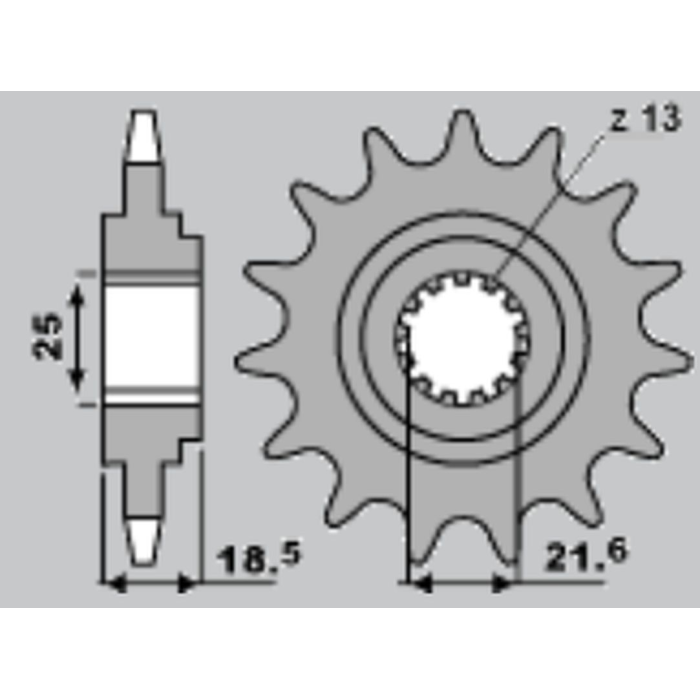 JR front sprocket 2119 15 KAWASAKI Z 750 '04-'09 (JTF1538.15)
