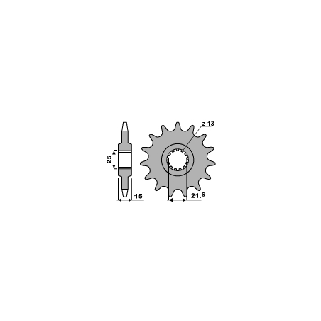 PBR front sprocket 2082 14 18NC (pitch 525)