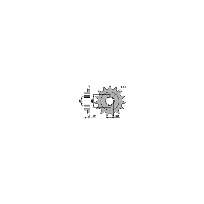 PBR front sprocket 2104 15 18NC CAGIVA 900 00-01 (pitch 525)
