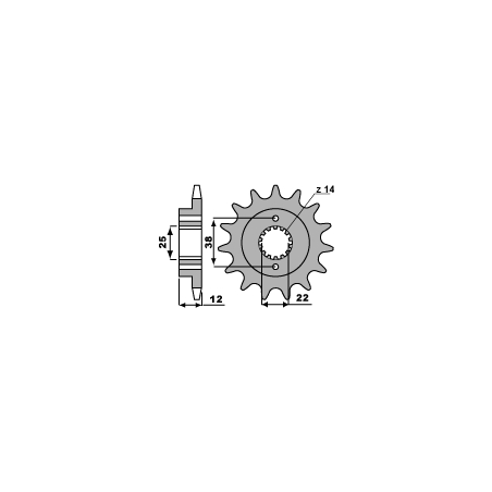 PBR front sprocket 2104 15 18NC CAGIVA 900 00-01 (pitch 525)