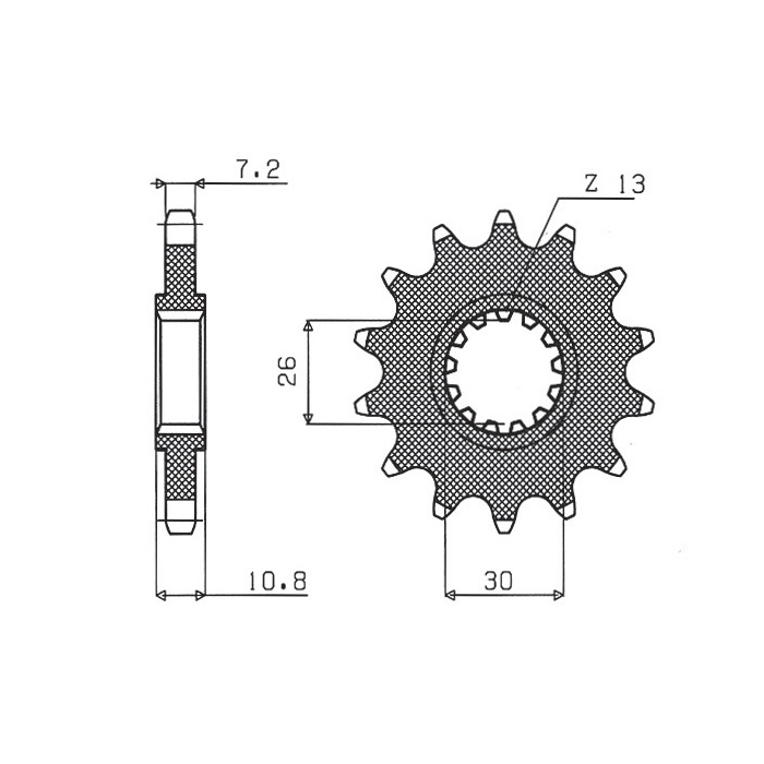 SUNSTAR front sprocket 2091 16 YAMAHA FZ8 '10-'17, MT 09 '14-'17, MT 07 '14-'16 TDM 900 '02-'13 (JTF1591.16) (pitch 525) (