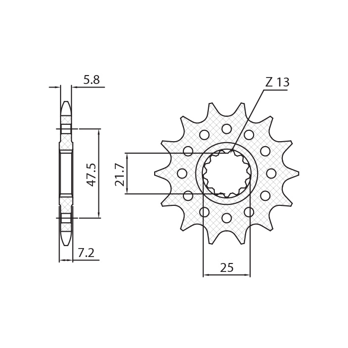 SUNSTAR front sprocket 585 15 KAWASAKI 600 ZX-6R (ZX636) NINJA '19 (JTF1536.15) * (pitch 520) (58515JT)