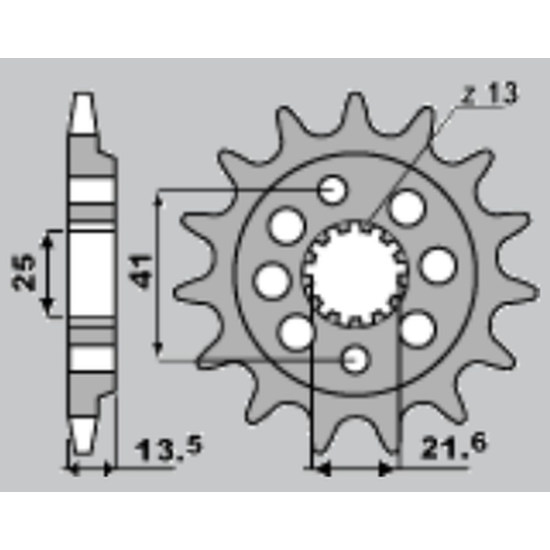 CHT front sprocket 2099 15 (A4254043150) (JTF1307.15) HONDA XR 650 '00-'07