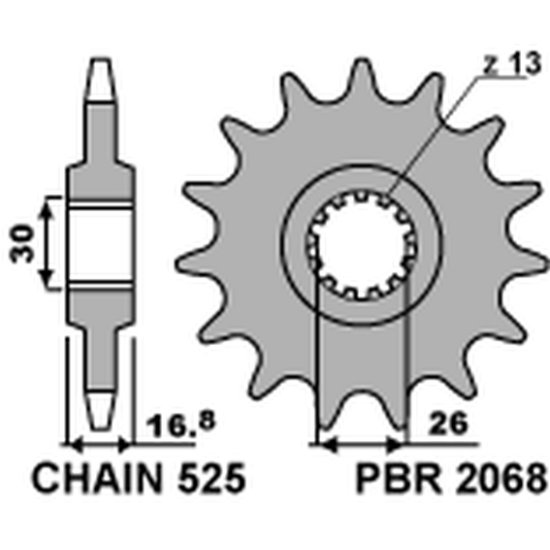PBR priekinė žvaigždė 2068...
