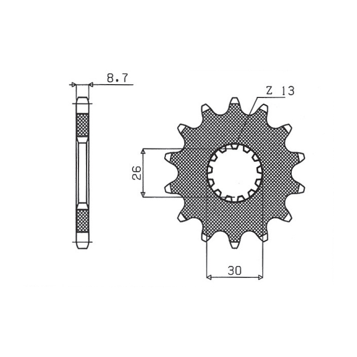 SUNSTAR front sprocket 2090 19 TRIUMPH DAYTONA 955/SPRINT ST/SPRINT GT (JTF1180.19) (pitch 530) (209019JT)