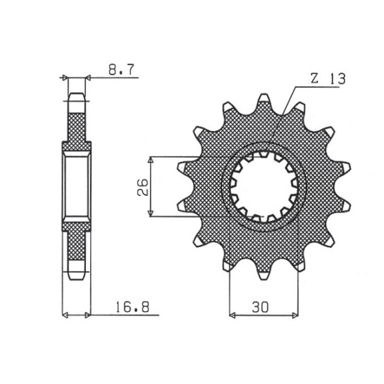 SUNSTAR front sprocket 347 15 HONDA CBR 1000RR, CBF 1000 '06-'16 (JTF333.15) (pitch 530) (34715JT)