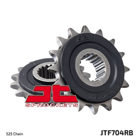 JT front sprocket 2078 16 with rubber APRILIA 1000, BMW F 800 (JTF704.16RB)* (pitch 525)