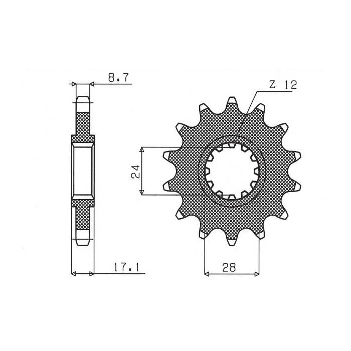SUNSTAR front sprocket 295 15 HONDA CBR 600F '87-'98 (JTF295.15) (pitch 530) (29515JT)