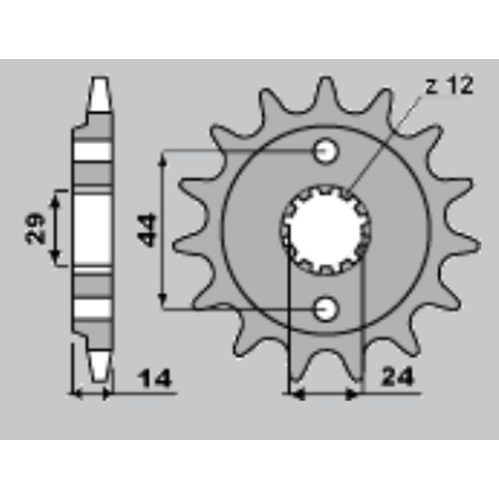 JR priekinė žvaigždė 348 17 HONDA VT 750 C '97-'04 (JTF1372.17)