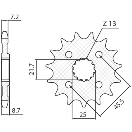 SUNSTAR front sprocket 2137 15 KAWASAKI Z 1000 '07-'16 (JTF1537.15) (pitch 525) (213715JT)