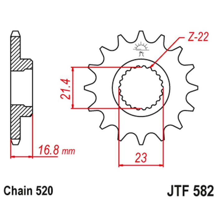 JT front sprocket 443 15 YAMAHA XJ 600 DIVERSION '92-'03 (44315JT) (pitch 520)
