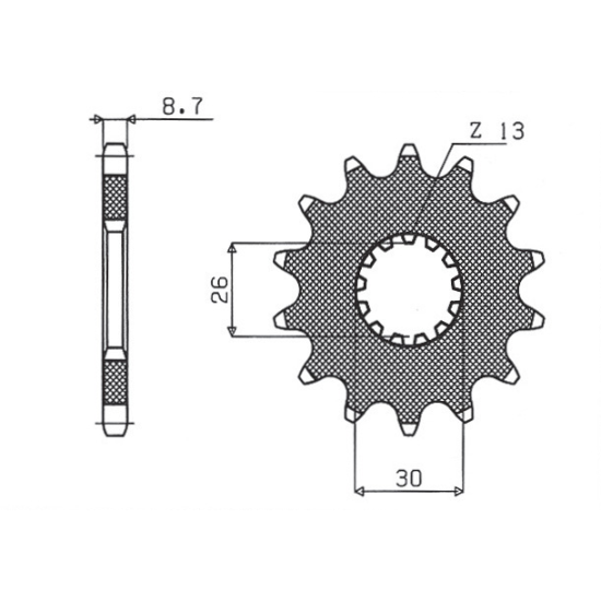 SUNSTAR front sprocket 2090 18 TRIUMPH DAYTONA 955/SPRINT ST/SPRINT GT (JTF1180.18) (pitch 530) (209018JT)